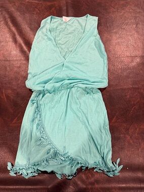 Source Unknown Aqua Blue Women's Swim Coverup